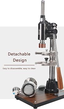 Manual Espresso Coffee Maker, 16 Bar Hand Press Espresso Machine with Pressure Gauge & 58mm Portafilter, Portable Lever Espresso Machine for Home, Cafe and Outdoor Use