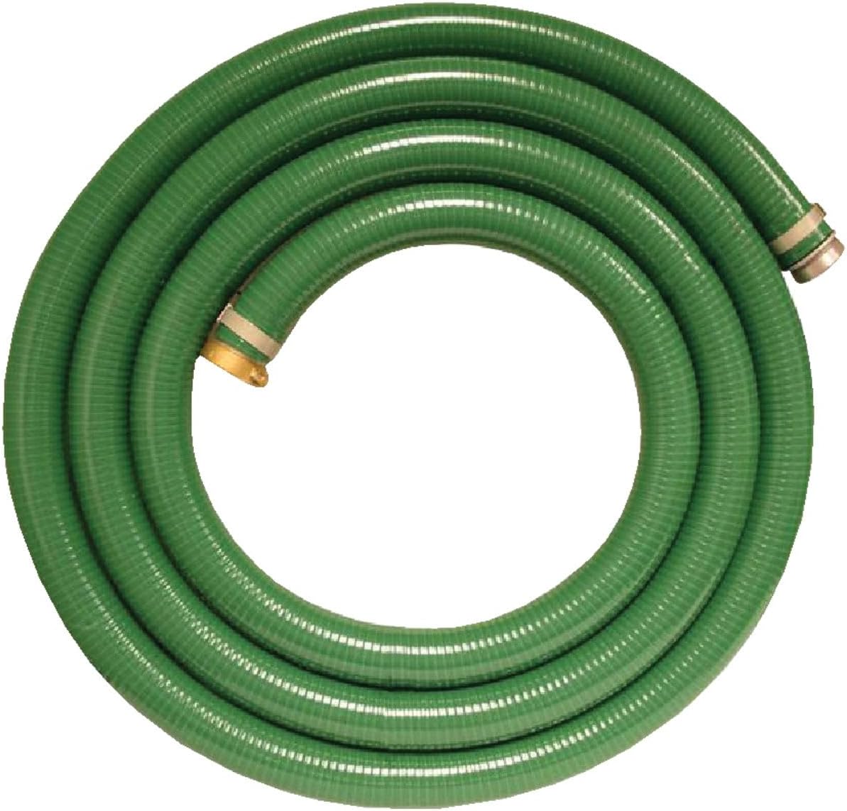 Apache 1-1/2" x 20' PVC Style G (Green) Suction Hose with Aluminum Pin Lug Fittings (98128010)