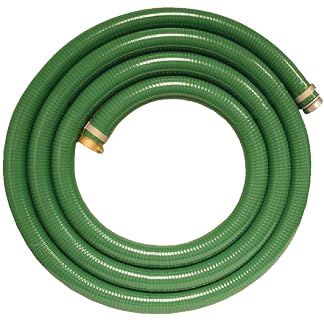 Apache 1-1/2" x 20' PVC Style G (Green) Suction Hose with Aluminum Pin Lug Fittings (98128010)