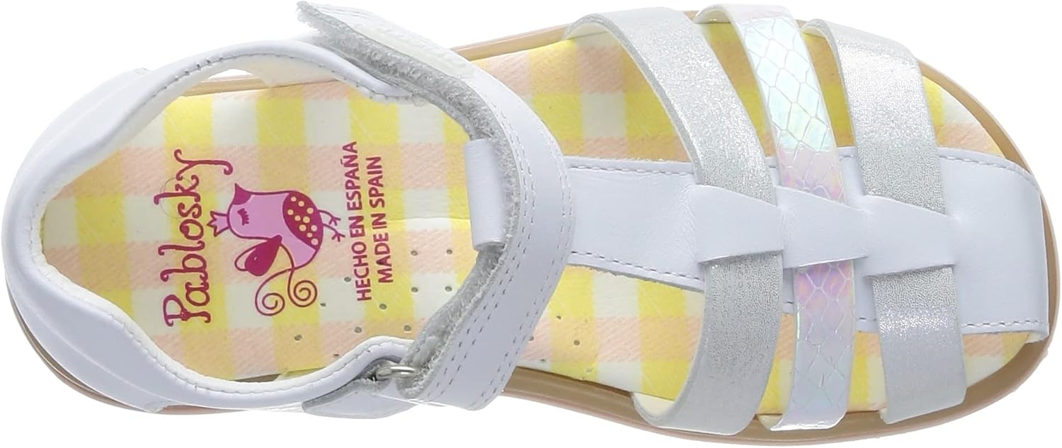 Pablosky 029400, Sandalo Bambina, Bianco, 22 EU Pablosky 029400, Sandalo Bambina, Bianco, 22 EU