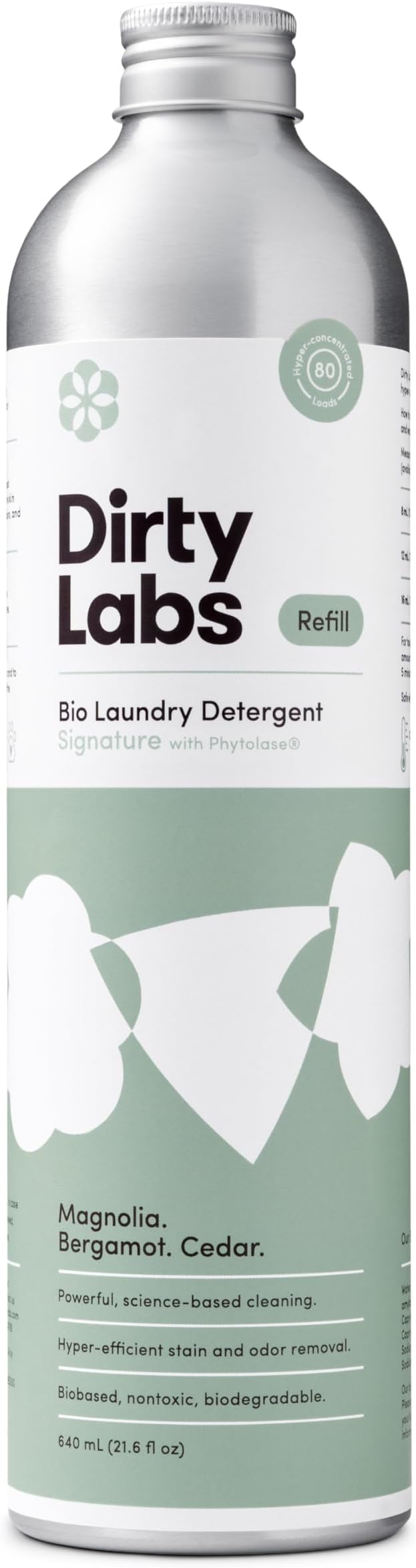 Signature Scent Bio-Liquid Laundry Detergent 80 Loads (21.6 fl oz) Hyper-Concentrated High Efficiency & Standard Machine Washing Nontoxic, Biodegradable Stain Odor Removal