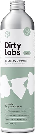 Dirty Labs Signature Scent Bio-Liquid Laundry Detergent 80 Loads (21.6 fl oz) Hyper-Concentrated High Efficiency & Standard Machine Washing Nontoxic, Biodegradable Stain Odor Removal