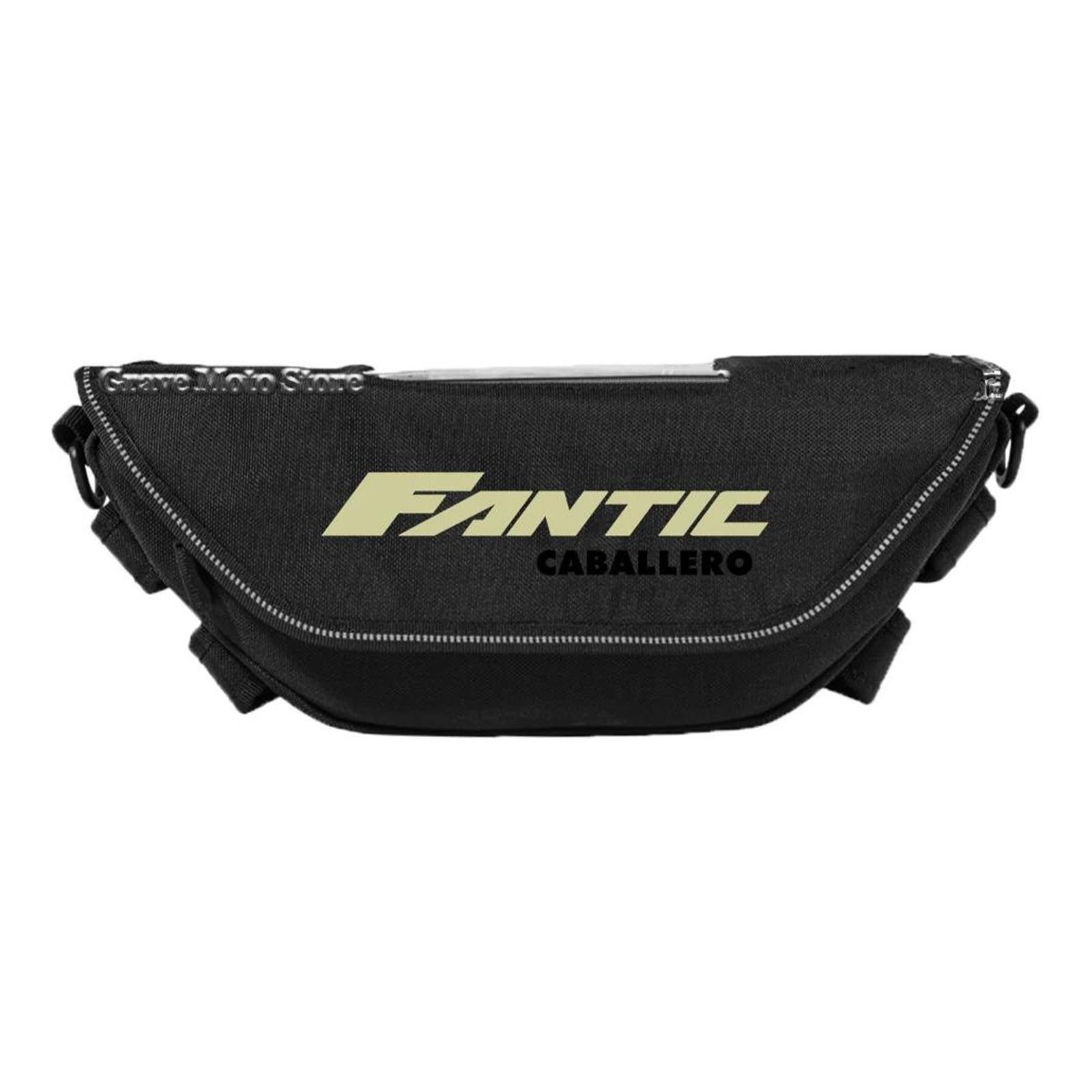 Bolsa De Manillar Para FANTIC CABALLERO Caballero 500 700(Black4-with logo)