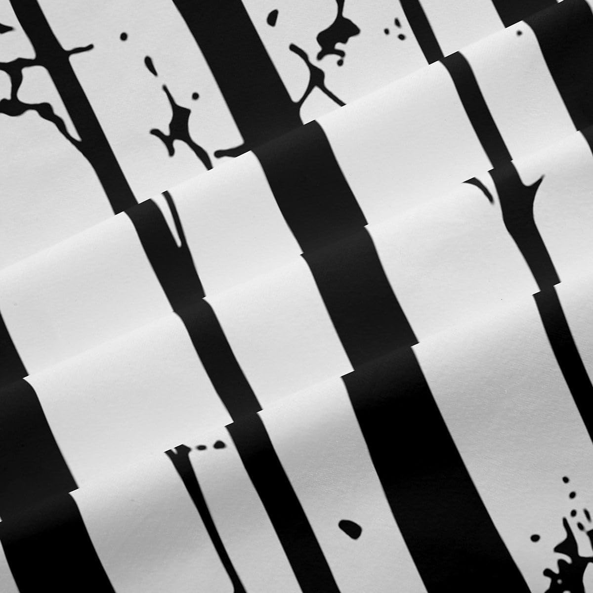 Castle Fairy Woodland Trees Window Drapes for Girls Boys Jungle Adventure Blackout Curtains Nature Rural Scenery Window Curtains Living Room Bedroom Decor Black White 2 Panel Sets,52Wx63L inch