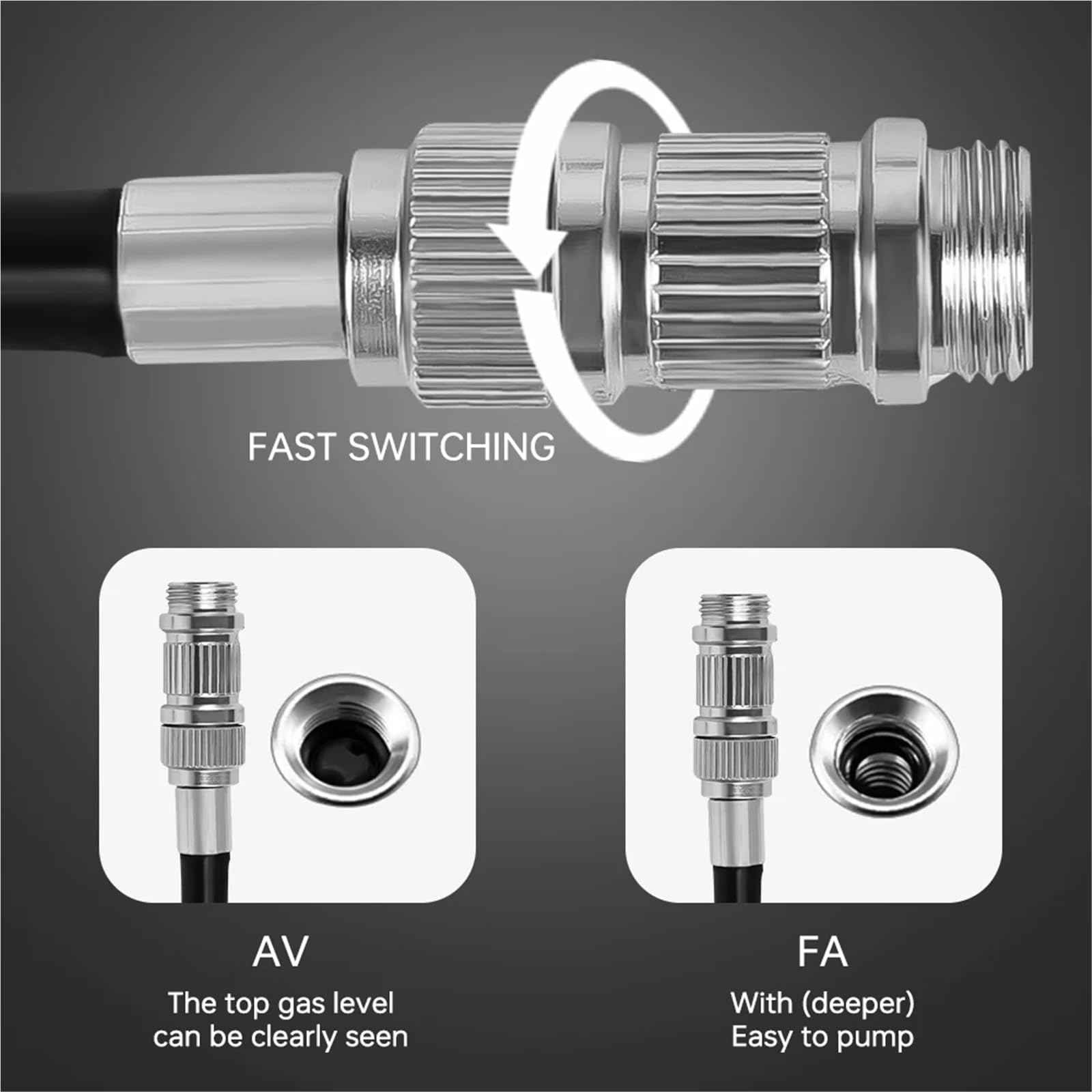 120 PSI Fahrradpumpe mit Manometer, multifunktionaler Aufblaser for Fahrräder und Bälle Hochdruck-AV/FV-Düse Für Basketball, Fußball und Volleyball