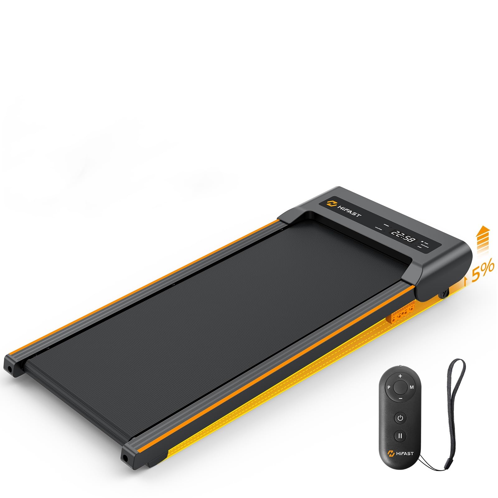 Walking Pad, Under Desk Treadmill with Incline, 300 Lbs Capacity Portable Treadmill for Home Office, 2 in 1 Mini Desk Treadmill with Remote Control, LED Display