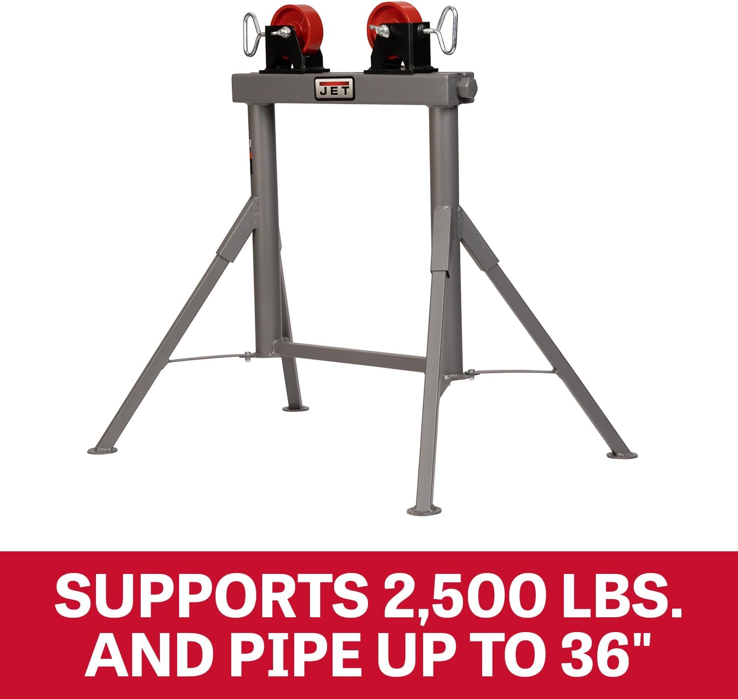 JET Pipe Roller Stand, 2500 Lb. Capacity (JPJ-FPS-SR)