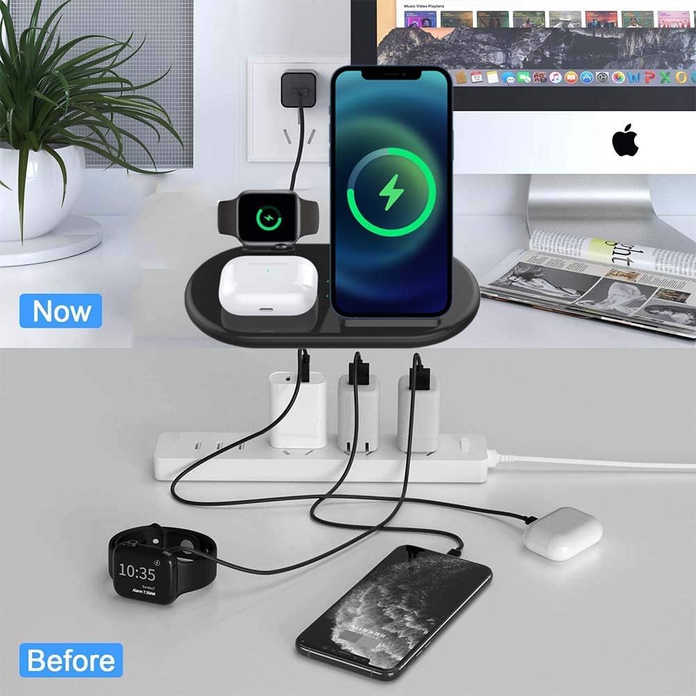 60% Off Discount leChivée Wireless Charger Station, 3 in 1 Charging Stand for Apple Devices, Fast Wireless Charging Dock for AirPods Pro 2, iPhone 13 Pro Max Mini 11 SE, Watch Charging Stand for iWatch 6 5 4 3 2 SE Exclusive Discount 🔥 leChivée Wireless Charger Station, 3 in 1 Charging Stand for Apple Devices, Fast Wireless Charging Dock for AirPods Pro 2, iPhone 13 Pro Max Mini 11 SE, Watch Charging Stand for iWatch 6 5 4 3 2 SE