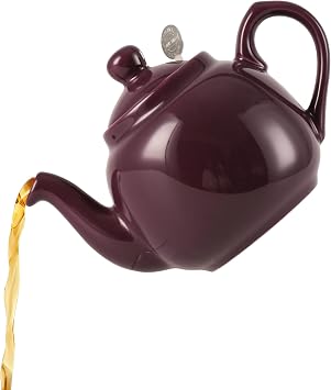 London Pottery Farmhouse Teapot with Infuser, Ceramic, Purple, 2 Cup 600 ml