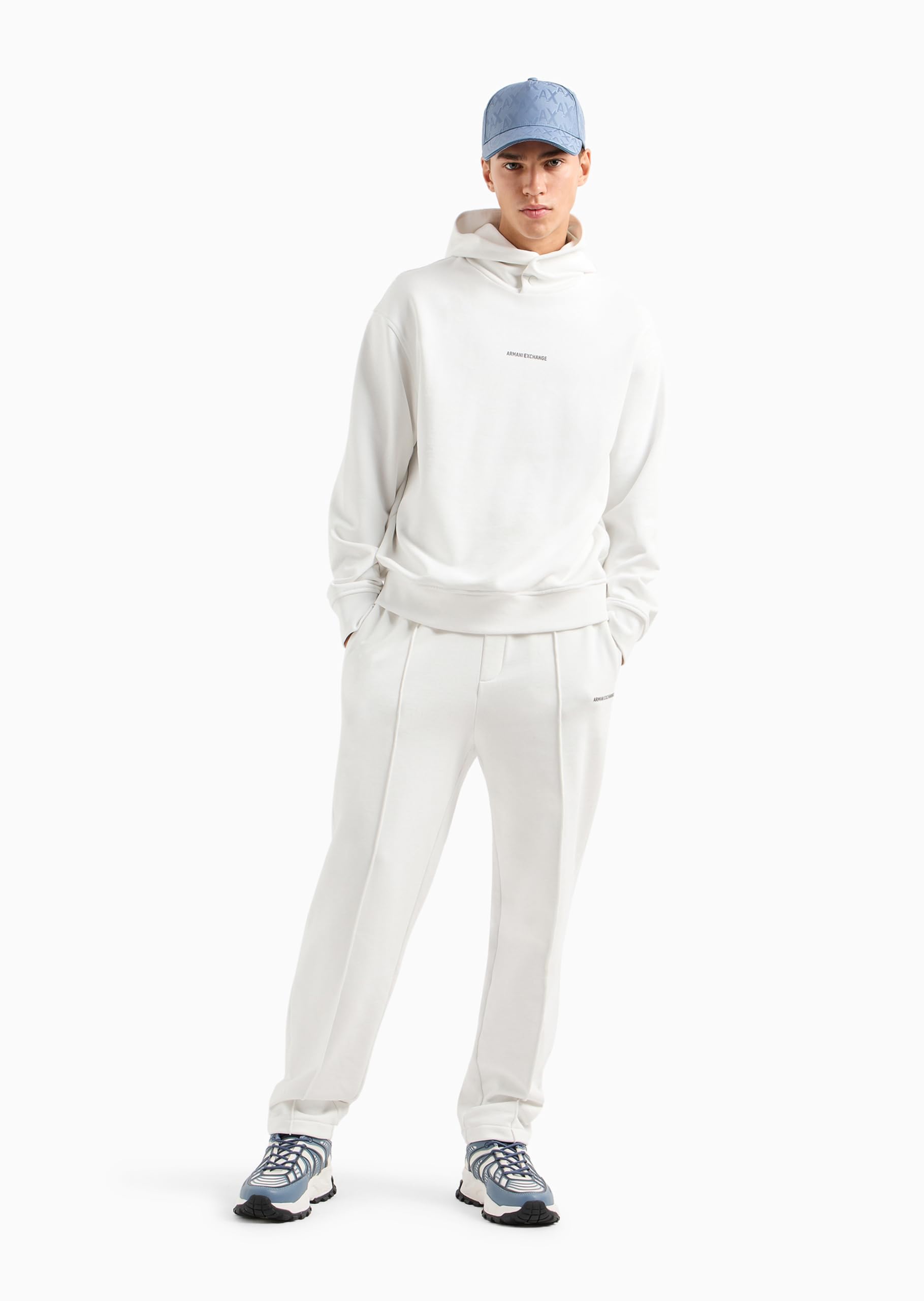 Armani Exchange Cotton French Terry Sweatpant Wiith Front Pleat Detail Pantalones de chándal para Hombre