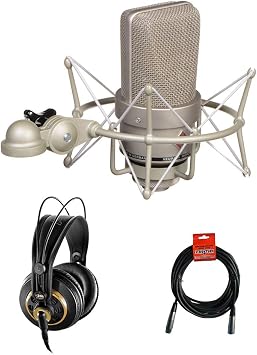 Neumann TLM 103 ميكروفون مكثف أحادي مجموعة نيكل مع سماعات الرأس AKG K 240 Studio Pro & amp؛ حزمة كابل XLR
