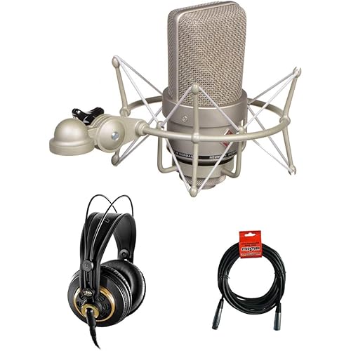 Neumann TLM 103 Condenser Microphone Mono Set (Nickel) with AKG K 240 Studio Pro Headphones & XLR Cable Bundle