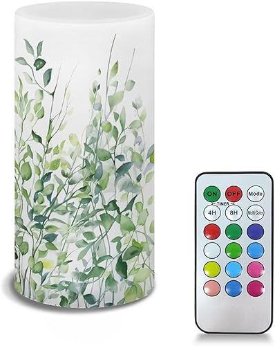 Vista 92 de Velas LED sin llama personalizadas que funcionan con pilas con temporizador remoto que cambia de color, personaliza fotos y texto, hazlo tú mismo tu