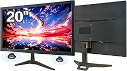 Monitor Gamer LED 20 Polegadas pc, 1440x900 HD, 75Hz, Alto-falantes Integrados, HDMI/VGA/3.5mm, Tempo de Resposta 5ms