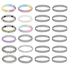 Black, Rainbow, Pink, Purple, Green, Clear