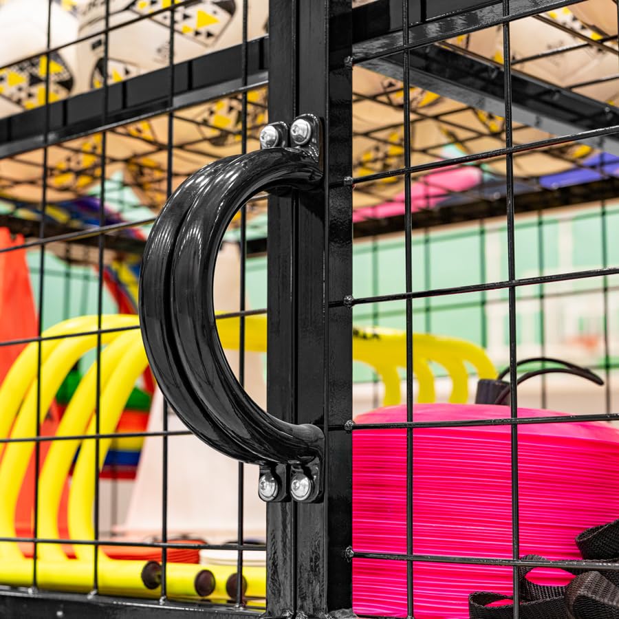 Champion Sports Heavy Duty Steel Football Helmet Cart with Swivel Casters - Holds Up to 60 Helmets