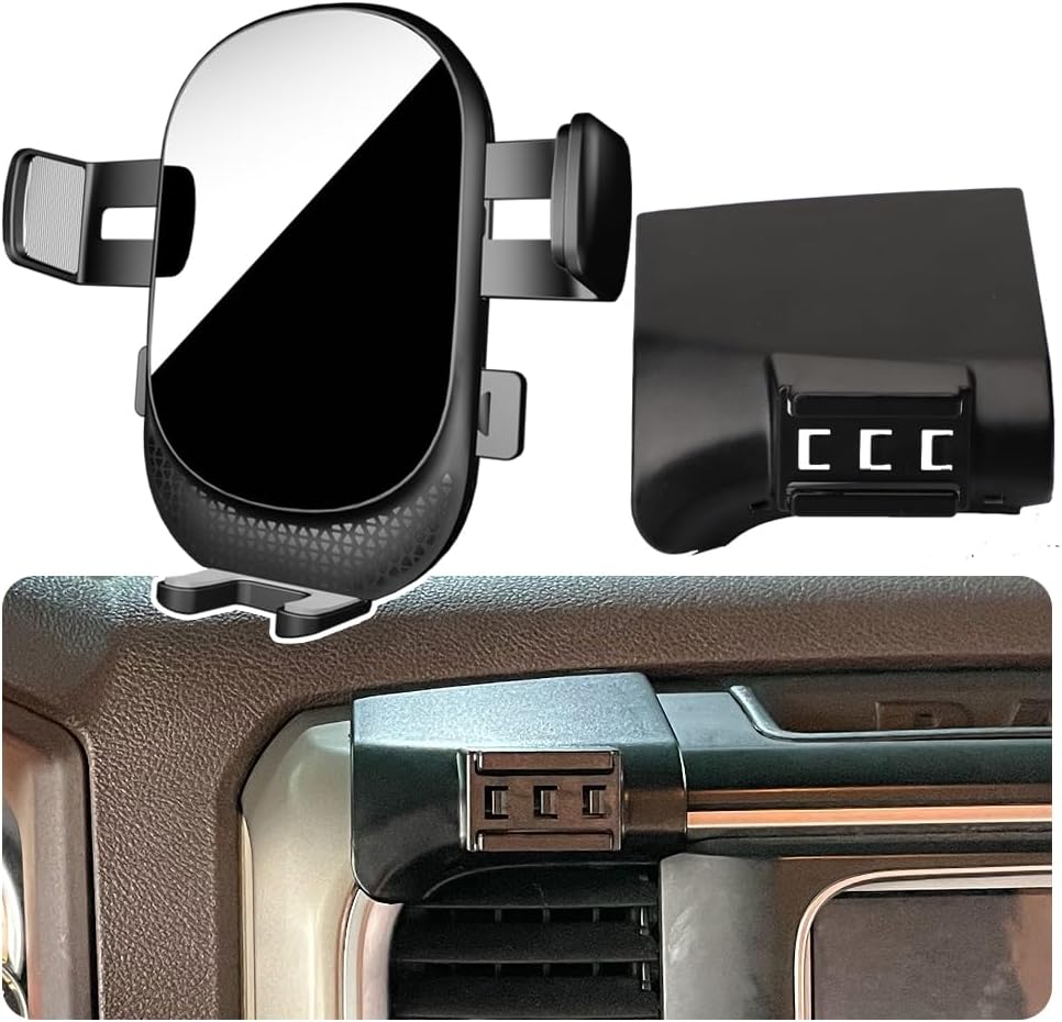 Car Phone Holder for Dodge Ram 1500 2500 3500 Auto Accessories [Only for 2009-2012 Ram 1500 2500/3500] [Auto Lock Hands Free Cell Phone Mount for All Smartphones]