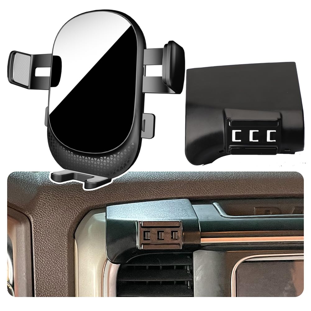 MikeHam Car Phone Holder for Dodge Ram 1500 2500 3500 Auto Accessories [Only for 2013-2018 Ram 1500 2500 3500] [Auto Lock Hands Free Auto Cell Phone