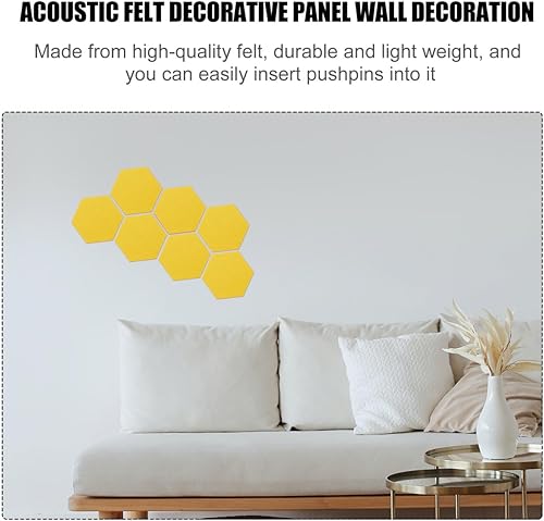 Miniatura 2 de MAGICLULU 12 piezas de fieltro para telón de fondo de pared, tablero de anuncios para el hogar, azulejos de pared de fieltro, tablero de corcho