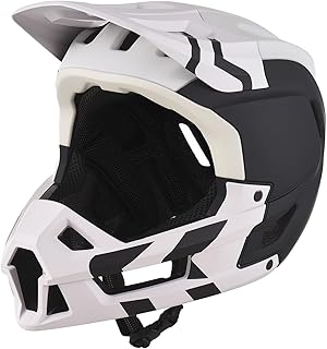 Lixada Full Face Mountain Bike Helmet for Men and Women, Full Face Adult Bicycle Helmet, Breathable BMX Helmet with Removable Chin Strap, Visor for Mountain Biking, Climbing