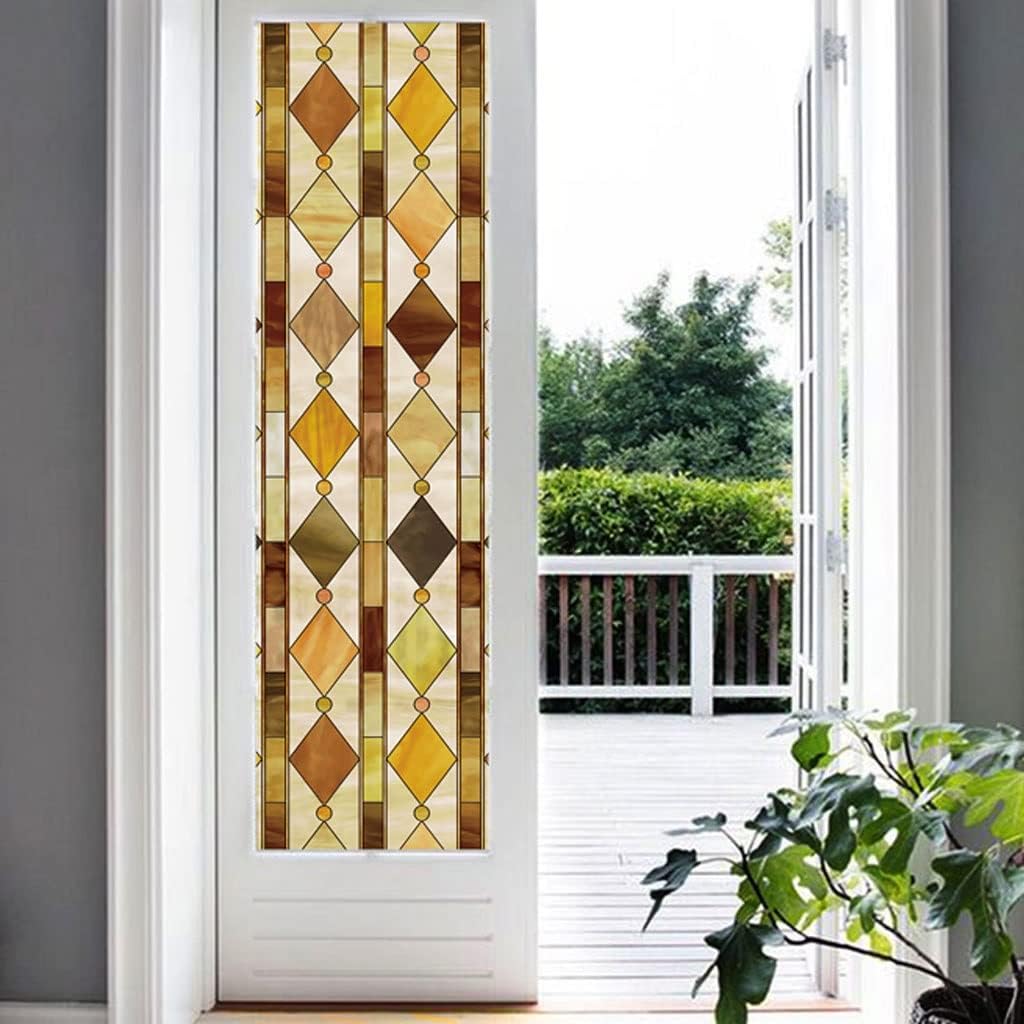 Window Privacy Film Window Film Nordic Retro Glass Door Stickers Living Room Window Static Window Stickers Non-Adhesive Film Decorative Window Film Blackout Window Film Window Films