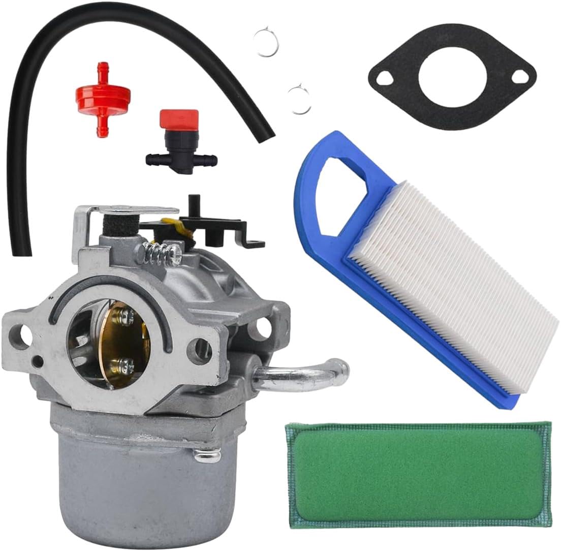 590399 796077 Carburetor compatible with engine models 21A807, 21A877, 21A902, 21A907, and 21A977. Fits for Craftsman Lawn Mower Tractor and includes an air filter.