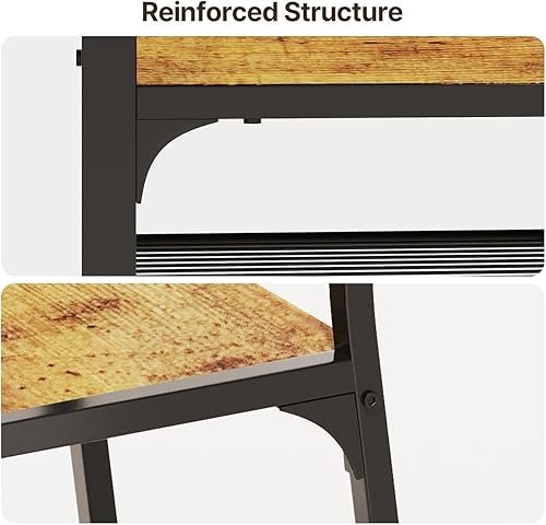 Miniatura 9 de Gizoon Juego de mesa de comedor para 6 personas con sillas, juego de mesa de cocina de 7 piezas para espacios pequeños, apartamento, cocina,