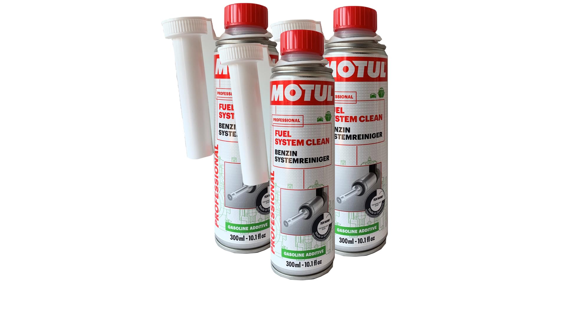 MOTUL Aditivo Combustible Gasolina Professional Fuel System Clean 300 ml (Formula Mejorada 2018), Oferta 3 envases