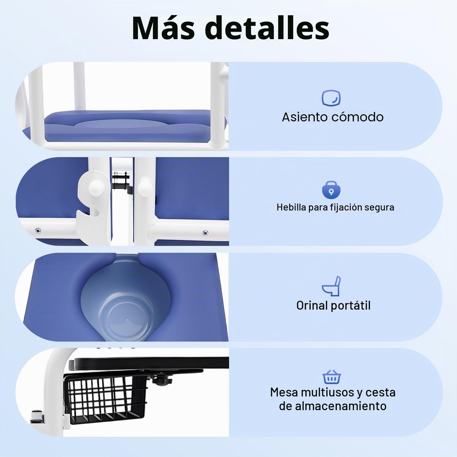 Elevador hidráulico para pacientes y silla de aseo con función de inodoro, ayuda de transferencia de altura ajustable (30-46 cm) para personas mayores, 150 kg, 4 ruedas con frenos, ideal para el hogar