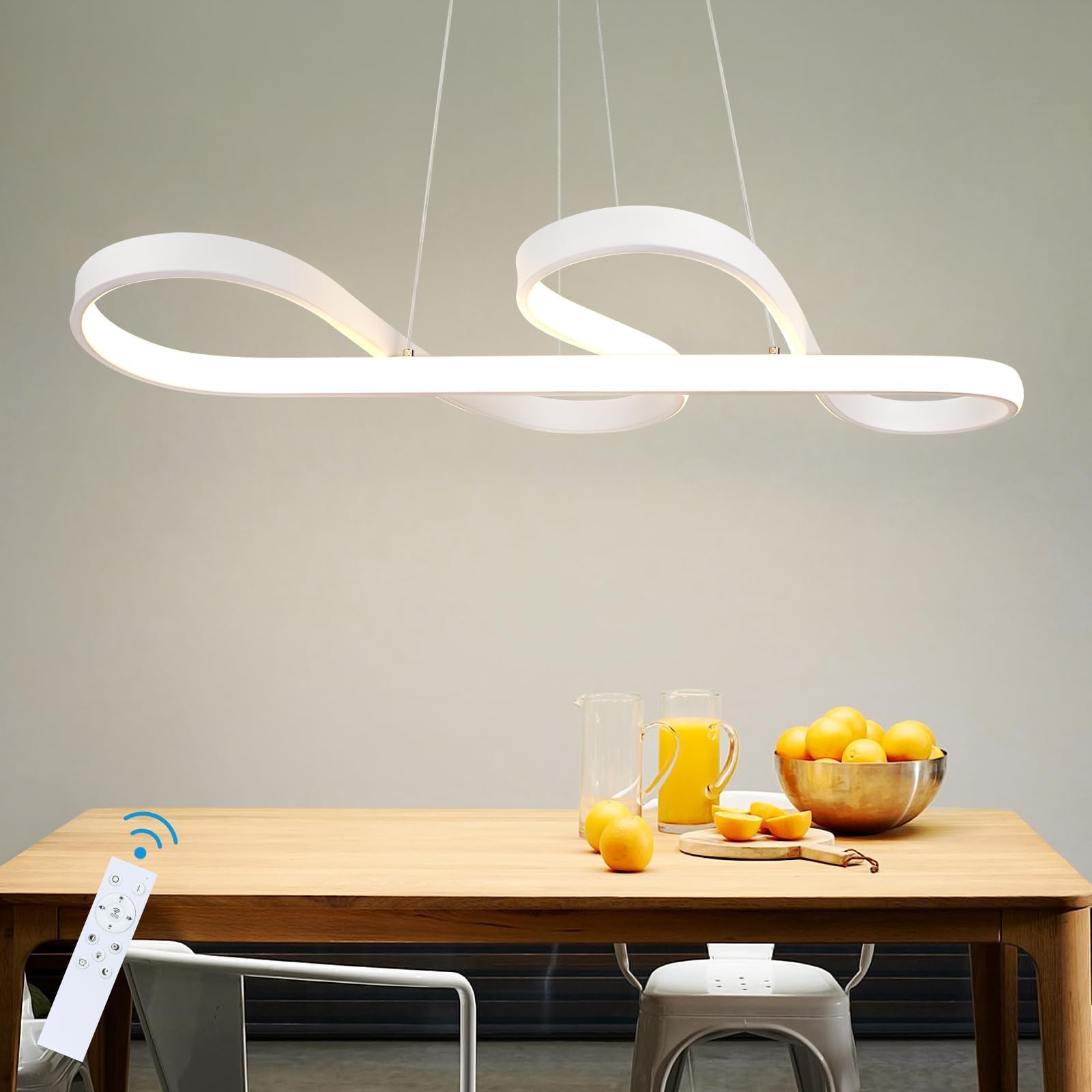 ZMH Moderna Lampada a Sospensione LED lampadari moderni - lampadario da | soffitto dimmerabile con telecomando per tavolo da pranzo corridoio cucina soggiorno cameretta