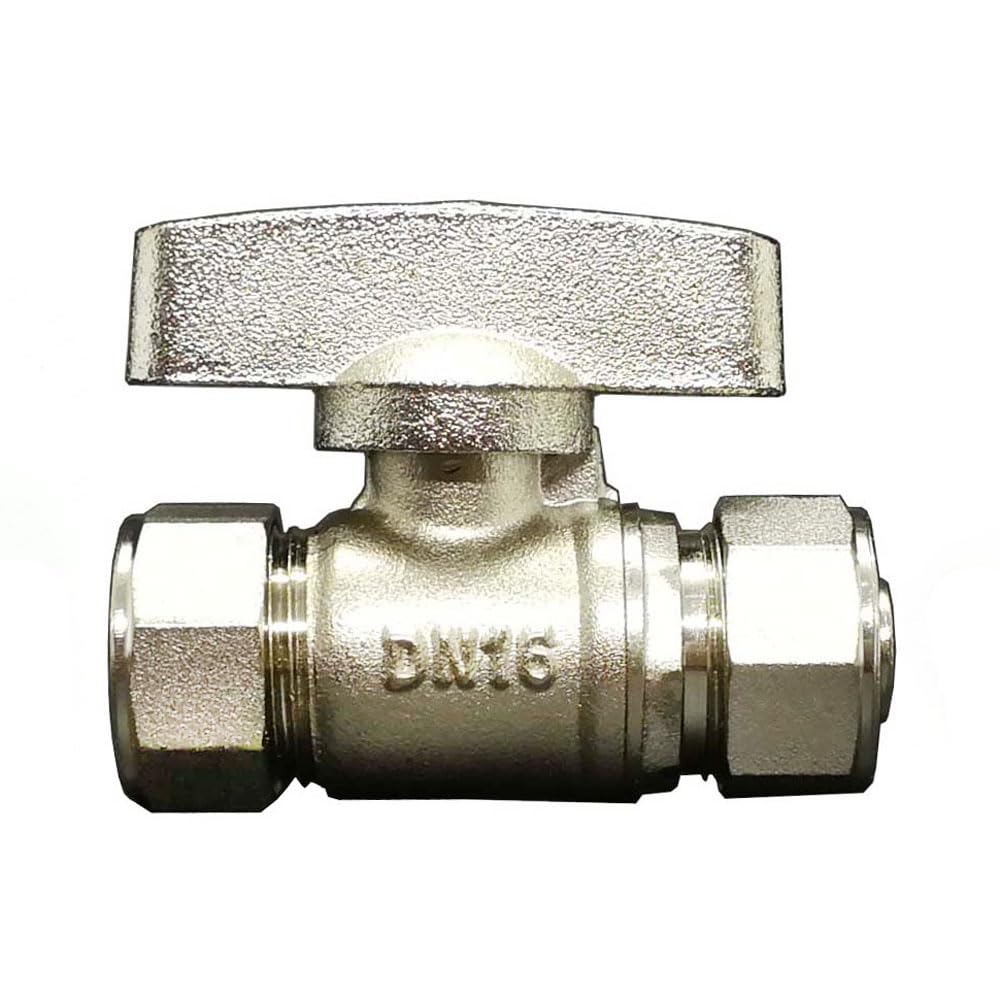 Brass Nickelage DN15 DN20 Male/Female Thread Ball Valve 1216/1418/1620/2025/2632 Pex Pipe Fitting Aluminum Pipe Fittings IDGTTLDF(1620 Nickel Plated)