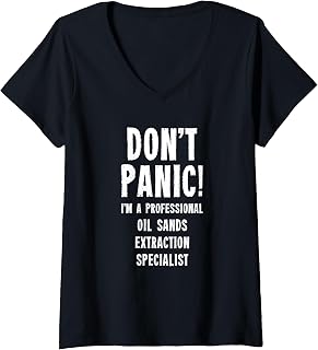 Womens Oil Sands Extraction Specialist V-Neck T-Shirt