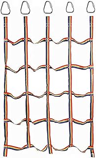 Climbing Cargo Net Climbing Net for Kids Adjustable Climbing Cargo Net Rope Ladder, Outdoor Cargo Webbing Net, for Outdoor Obstacle Course Training, Load 300kg