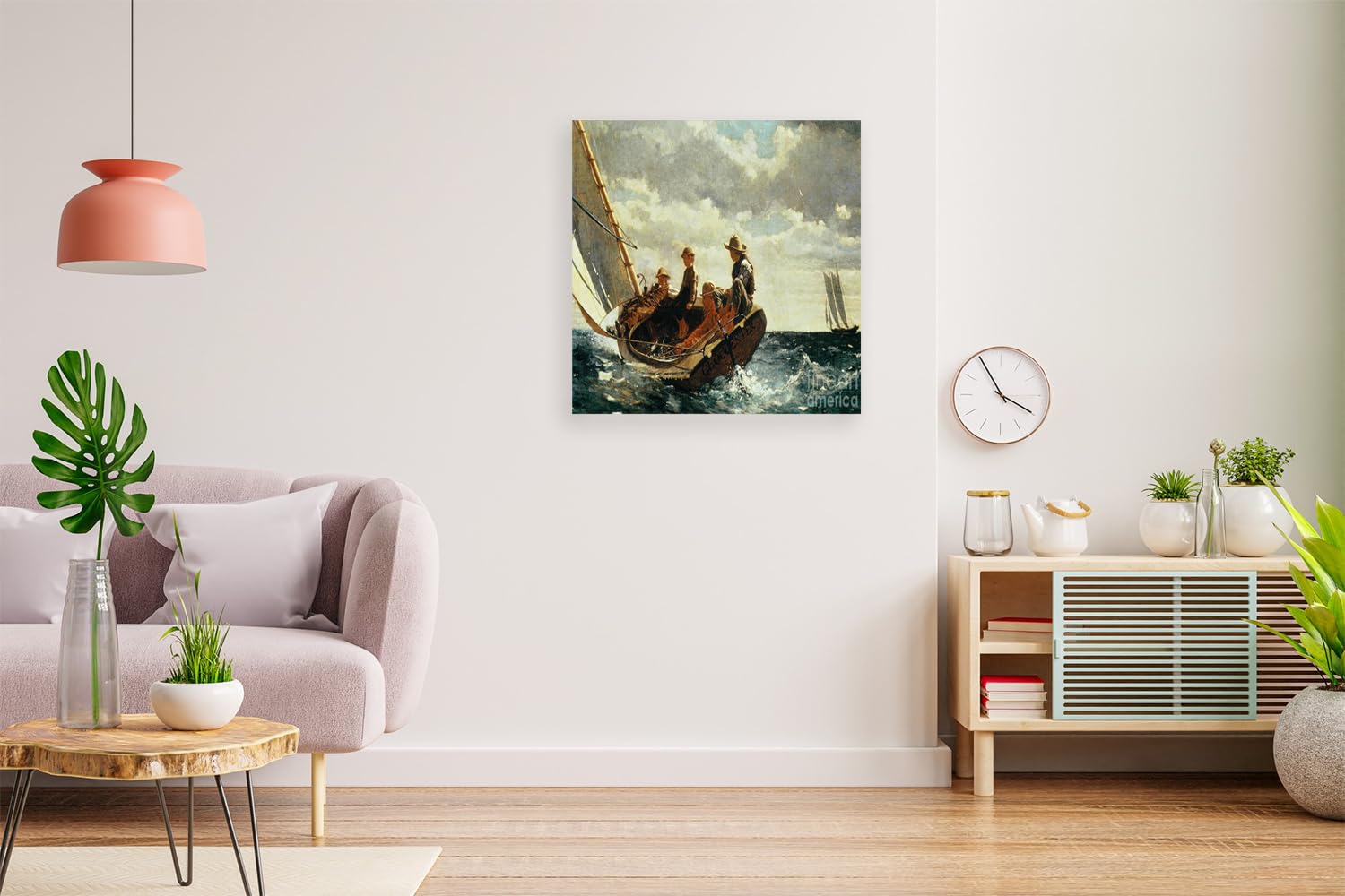 VERRE ART Printed Framed Canvas Painting for Home Decor Office Wall Studio Wall Living Room Decoration (14x14inch Wrapped) - Breezing Up