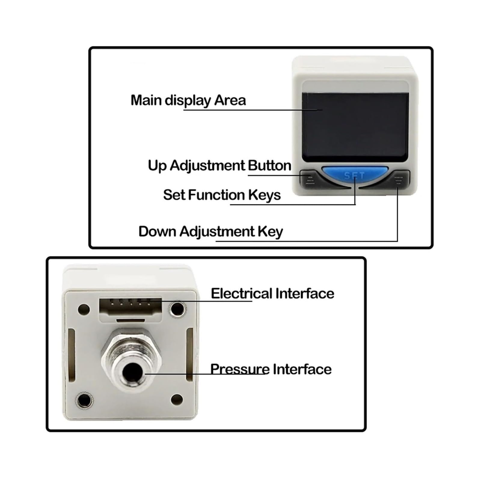 Regulator ciśnienia, Przełącznik Ciśnienia, Cyfrowy Wyświetlacz Manometru DPS DPSN1-01-020, Pneumatyczny Elektroniczny Dodatni/ujemny, do pistoletu natryskowego(DPSN1-01-020)