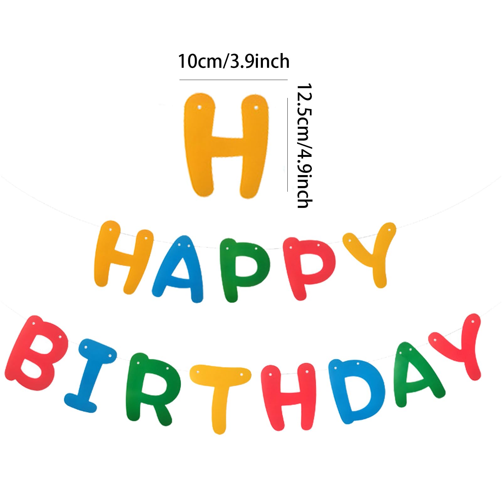 Rainbow Happy Birthday Banner Verjaardag Borden Partij, image size:1600x1600