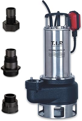 Bomba sumergible para aguas residuales profesional T.I.P. 30168 Extrema 400/11 Pro (conexión vertical de 2 pulgadas), caudal de hasta 24.000 l/h