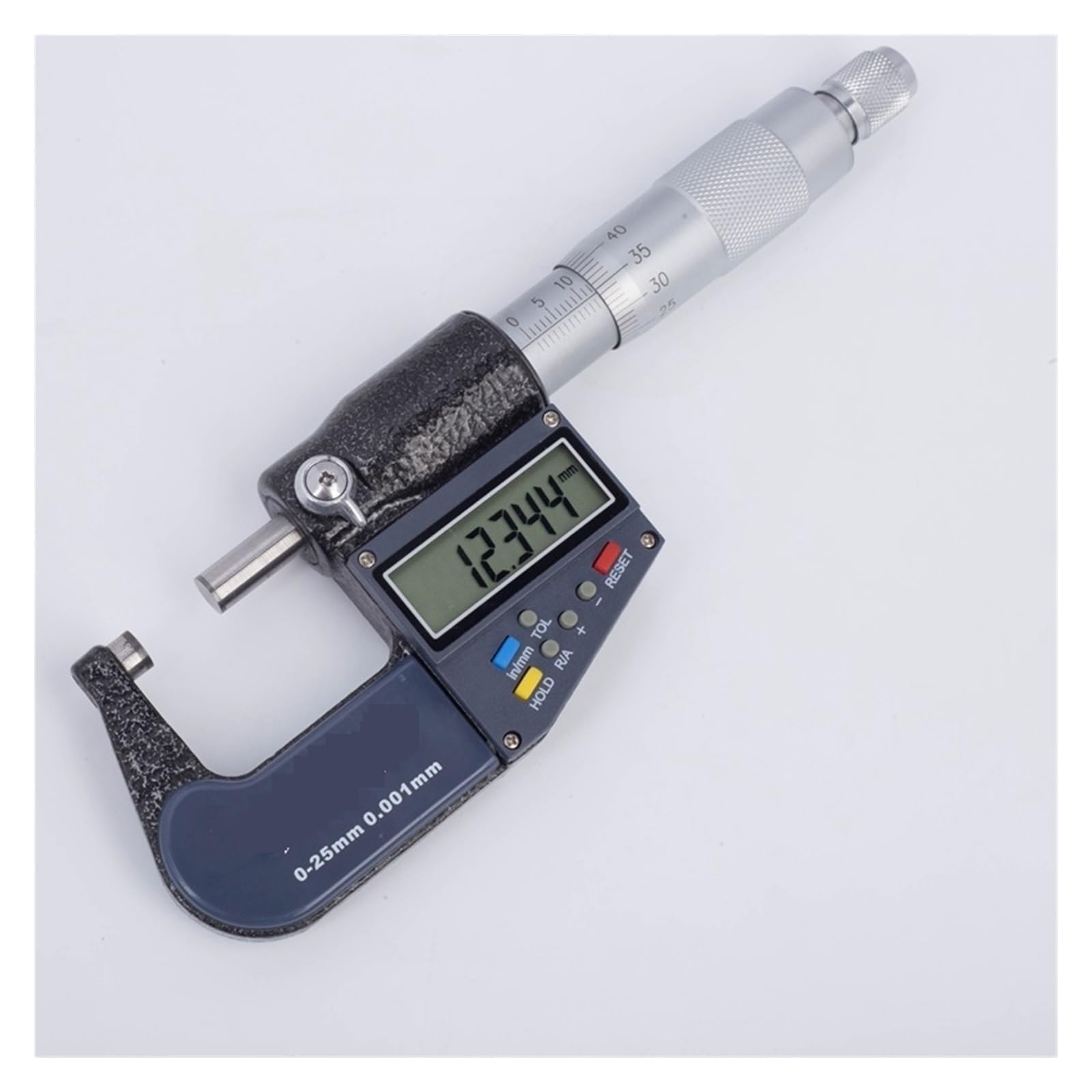 Micrometer 0.001mm Digital Micrometer 0-100mm Electronic Outside Micrometers Chrome Plated Caliper Gauge Measuring Tools 0-25-50-75-100mm(0-25mm)