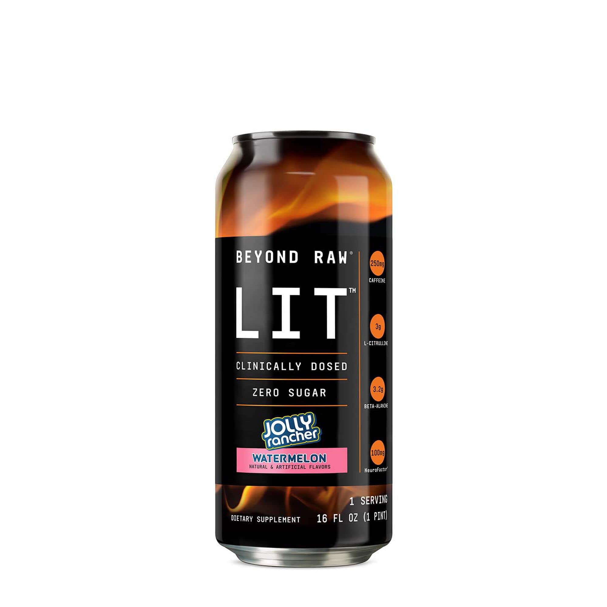 Beyond Raw Lit OnTheGo Ready to Drink Cans Contains Caffeine, L