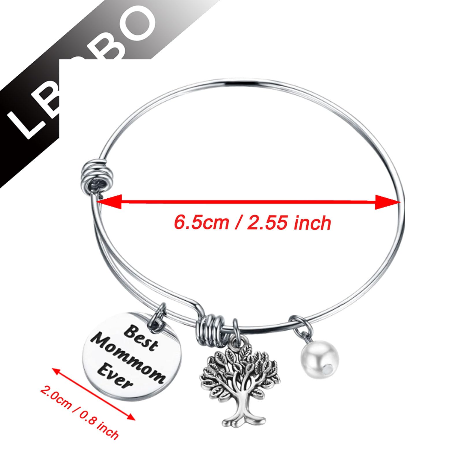 CENWA MomMom Birthday Gift Bracelet - MomMom Jewelry 'Best Mom Ever'