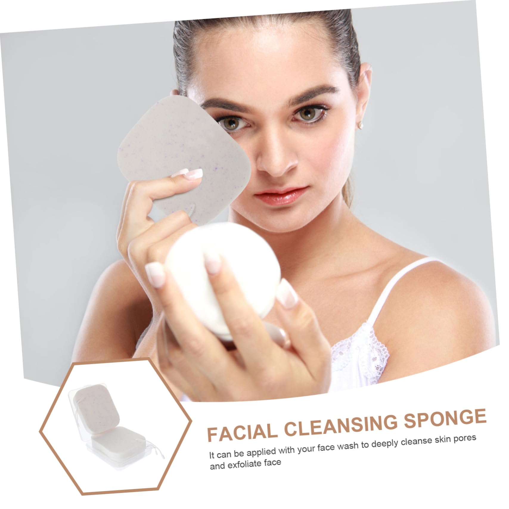 PACKOVE 5sets Spugnette Esfolianti Per Spugne Morbide Per Detersione e Rimozione Makeup Per Della e Confezione