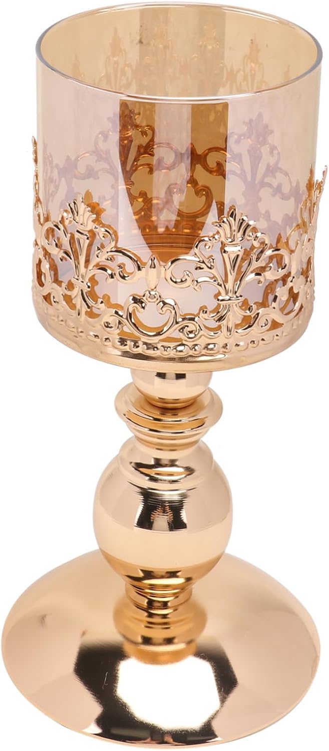 Elegant Candle Holder for Wedding Home Decor Modern Candlestick Stand for Pillar Candles Vintage Style Wedding Anniversary Centerpiece Sturdy Unique Design