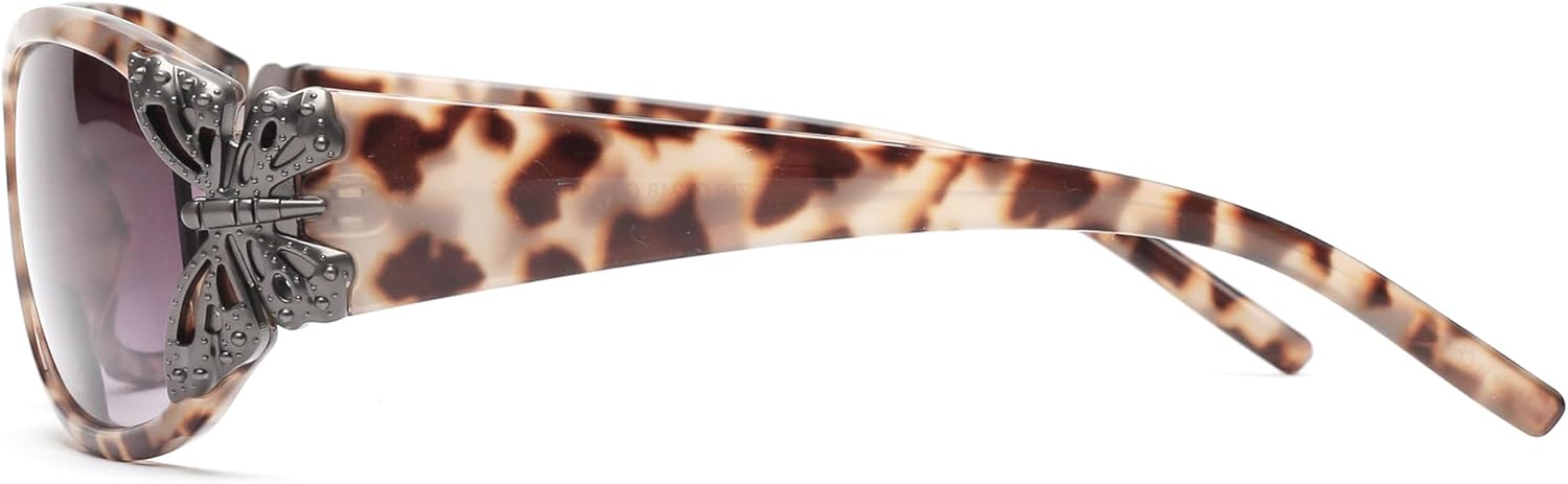 JM 2 Pack Bifocal Reading Sunglasses for Women Fashion Sun Readers Outdoor Reading Glasses UV400 Protection - Image 3