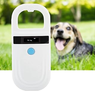 Pet ID Microchip Reader,Rechargeable RFID EMID Animal Handheld Reader,Pet ID Scanner Animal Chip Registration,Support Pet Tag FDX-B (ISO11784 / 11785)
