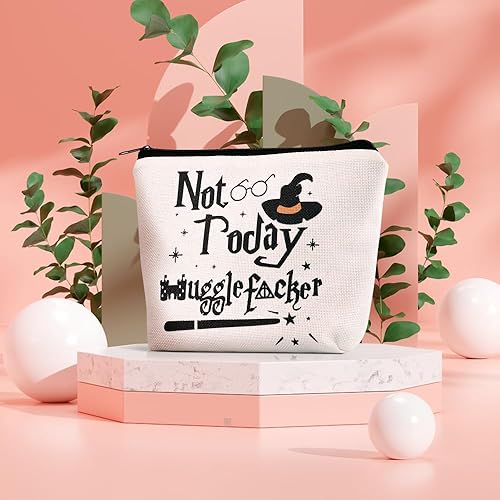 Miniatura 3 de Magic Wizard - Bolsa de maquillaje divertida con texto en inglés "Not Today", regalo para niñas, hermanas y mujeres