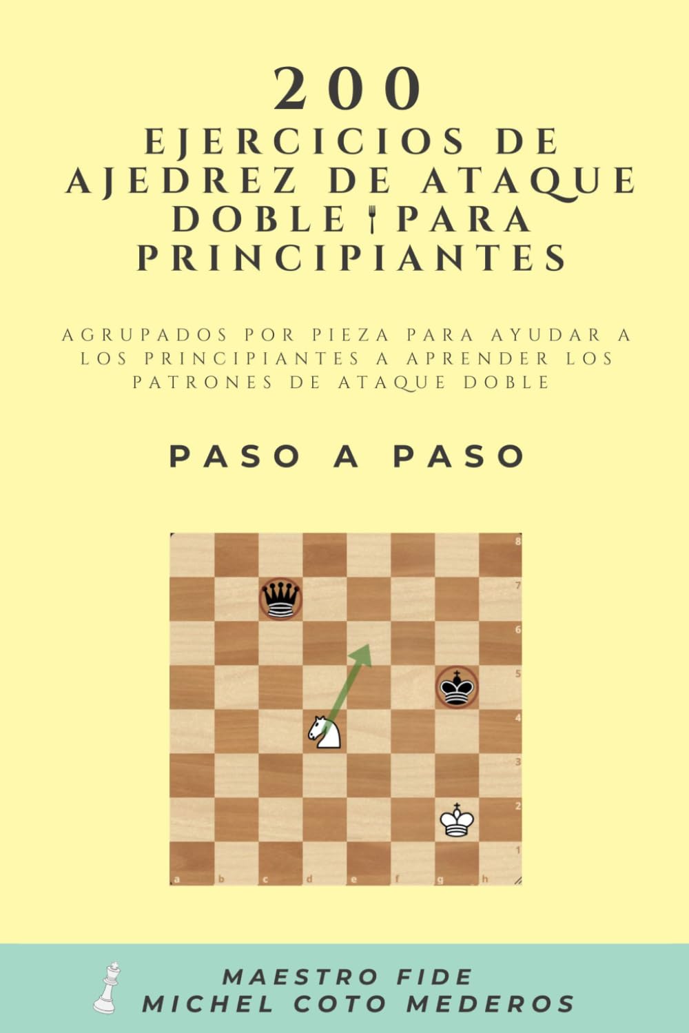 200 Ejercicios de Ajedrez de ATAQUE DOBLE para Principiantes: Agrupados por pieza para ayudar a los principiantes a aprender los patrones de ATAQUE ... (Curso de Ajedrez Para Principiantes Totales)