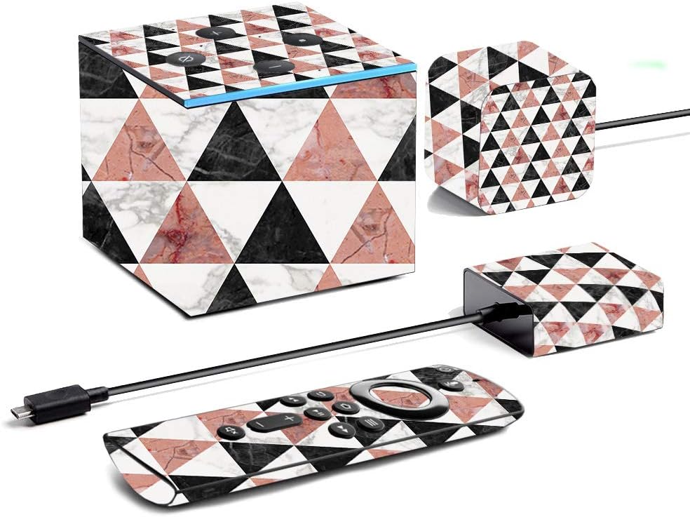 MightySkins Skin Compatible with Amazon Fire TV Cube (2019) - Marble Pyramids | Protective, Durable, and Unique Vinyl Decal wrap Cover | Easy to Apply, Remove, and Change Styles | Made in The USA