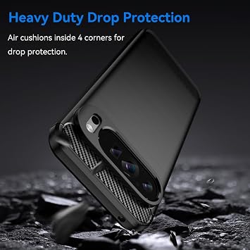 Case for Pixel 9 Pro XL Case/for Google 9ProXL GGX8B Cases, Slim Fit Cover TPU Rubber Shockproof Anti-Scratch Protective Phone Cover for Google Pixel 9 Pro XL Black