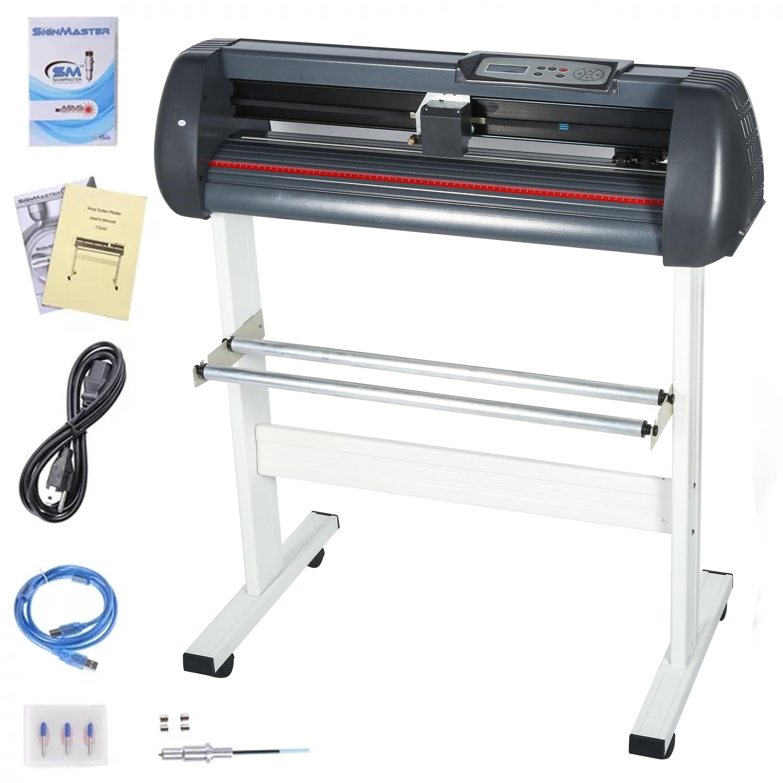 Vinylschneider 34 Inch Vinyl schneideplotter 870mm Plottermaschine Vinyl Cutter Plotter mit Ständer Cutting Plotter mit Software (870mm)