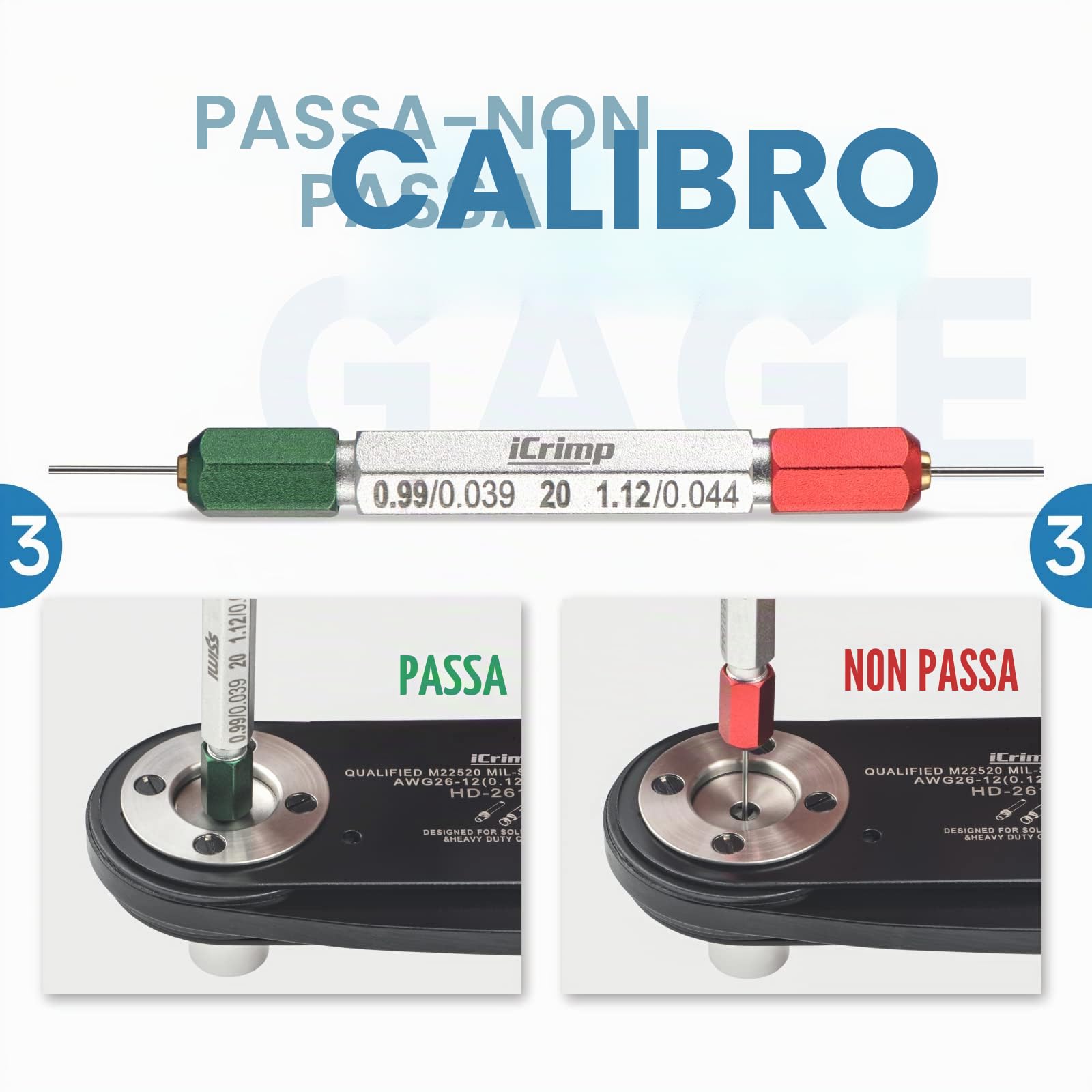 IWISS HD-2612 Pinza Crimpatrice Deutsch DT 26-12 AWG | Utensile crimpatura contatti Deutsch solidi per connettori DT, DTM, DTP, equivalente HDT-48-00 e DMC AF8